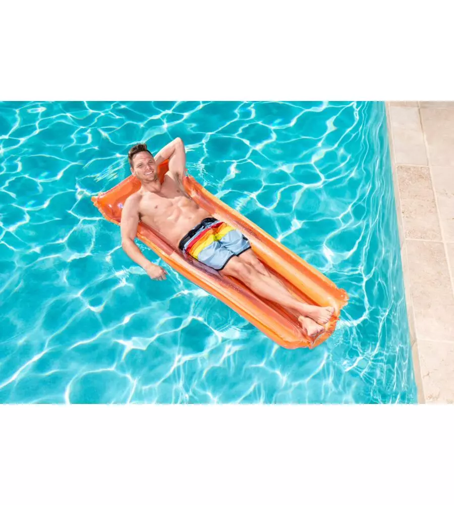 MATERASSINO GONFIABILE PER PISCINA BESTWAY TINTA UNITA CON COLORI ASSORTITI 183x76 CM